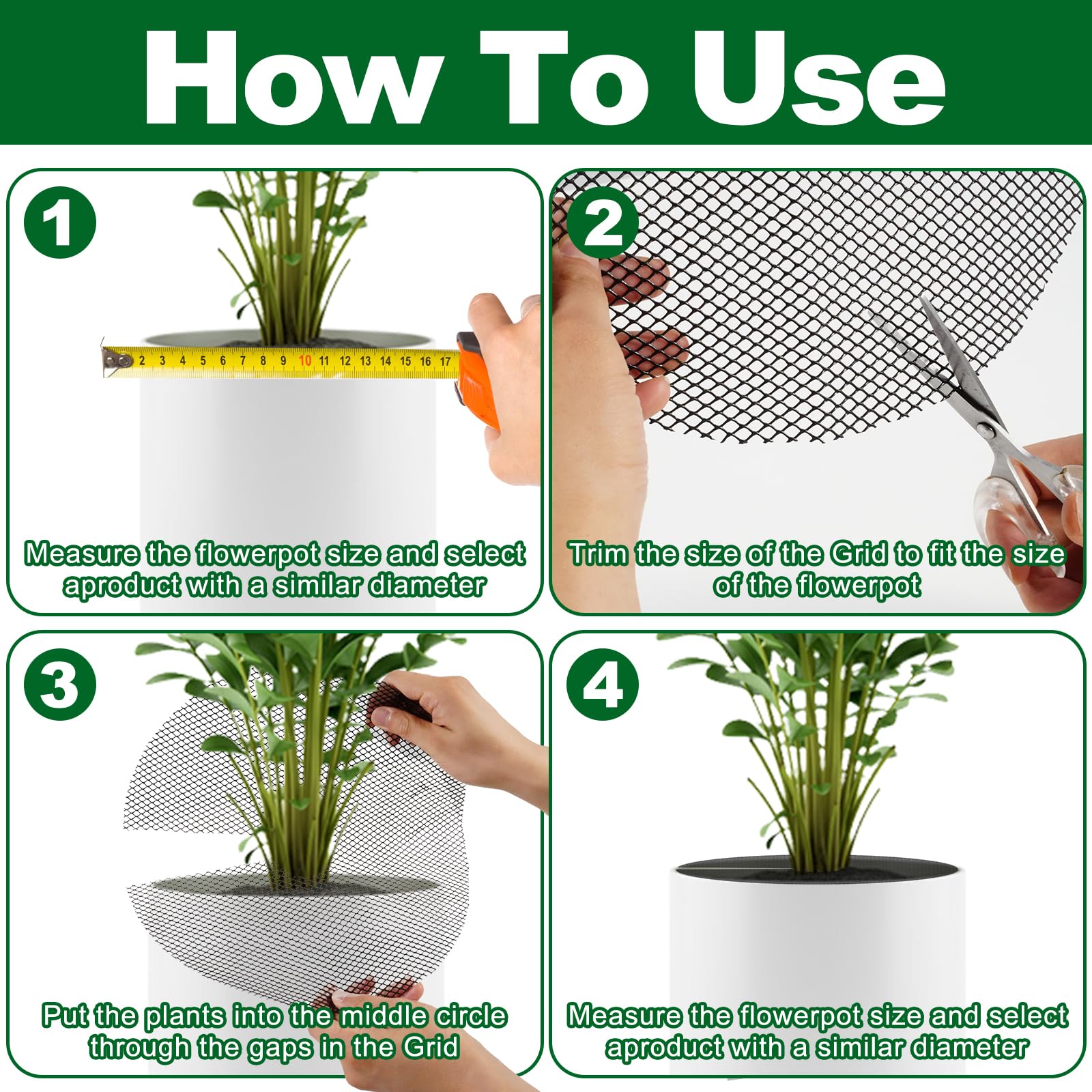 COZYDIG weather-resistant grid suitable for indoor and outdoor plant setups