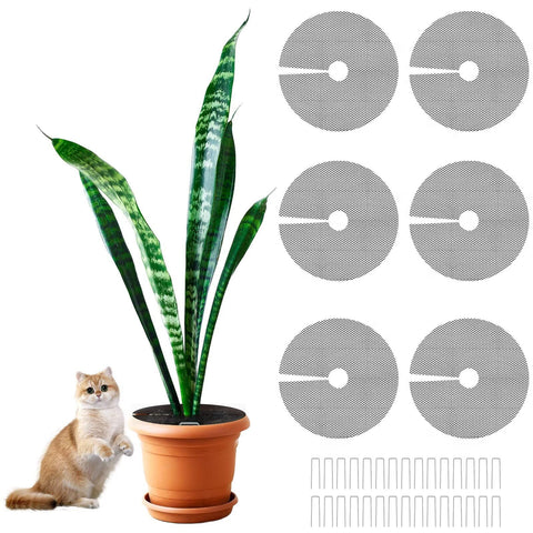 COZYDIG plant pot grid cover in 11-8 inch preventing soil exposure and pet digging