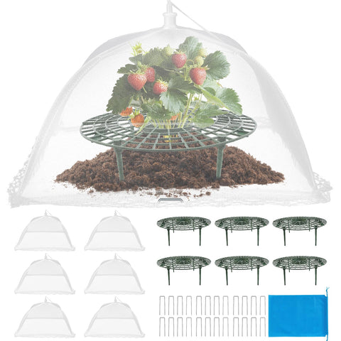 COZYDIG strawberry support frame keeps plants upright for healthy fruiting