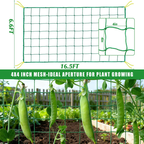 COZYDIG trellis netting with clips secures vines for easy training.