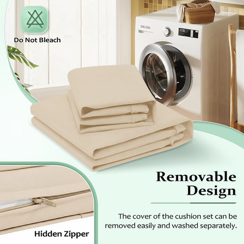 Cozyide cushions with secure straps and carrying handles for stability.