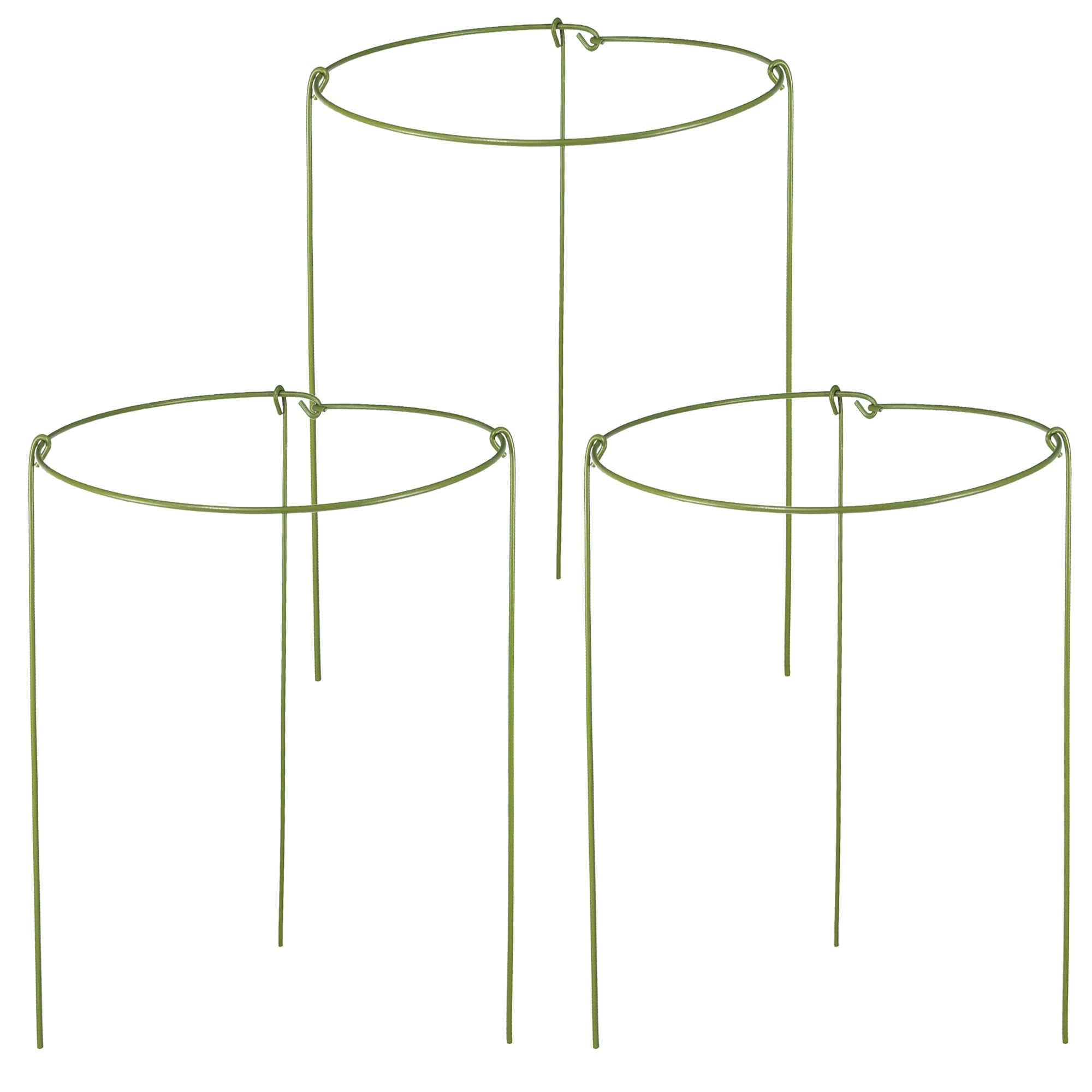 Cozyou 3-pack garden stakes cage supports plants upright for healthy blooms