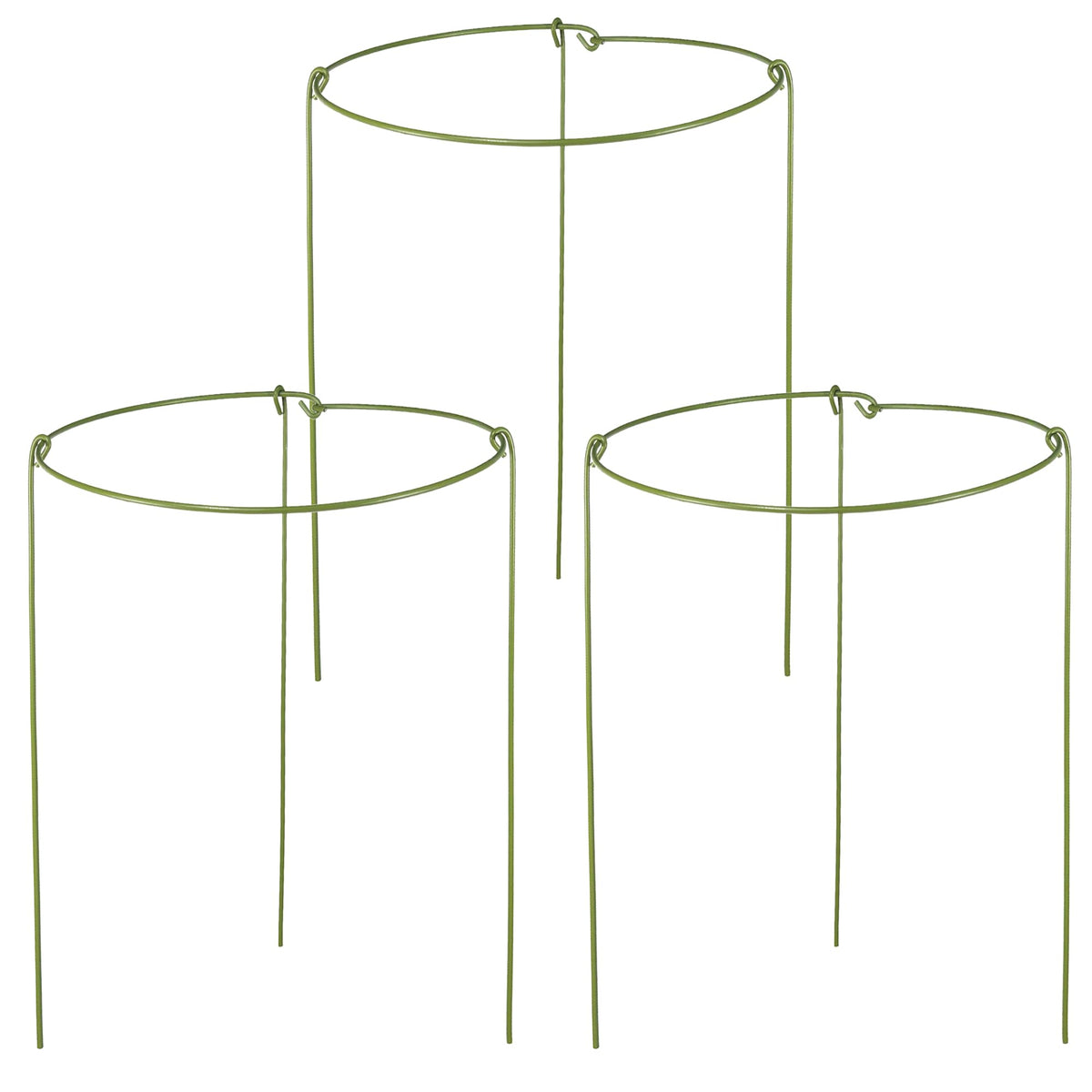Cozyou 3-pack garden stakes cage supports plants upright for healthy blooms
