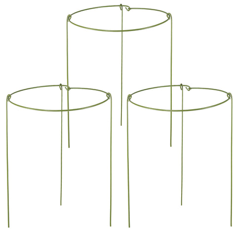 Cozyou 3-pack garden stakes cage supports plants upright for healthy blooms