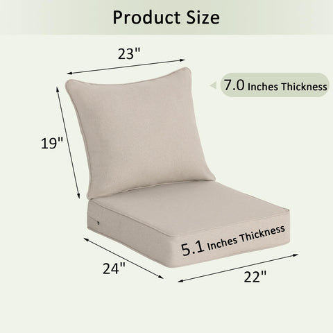 COZYVIDA back cushions add supportive height for relaxed seating.