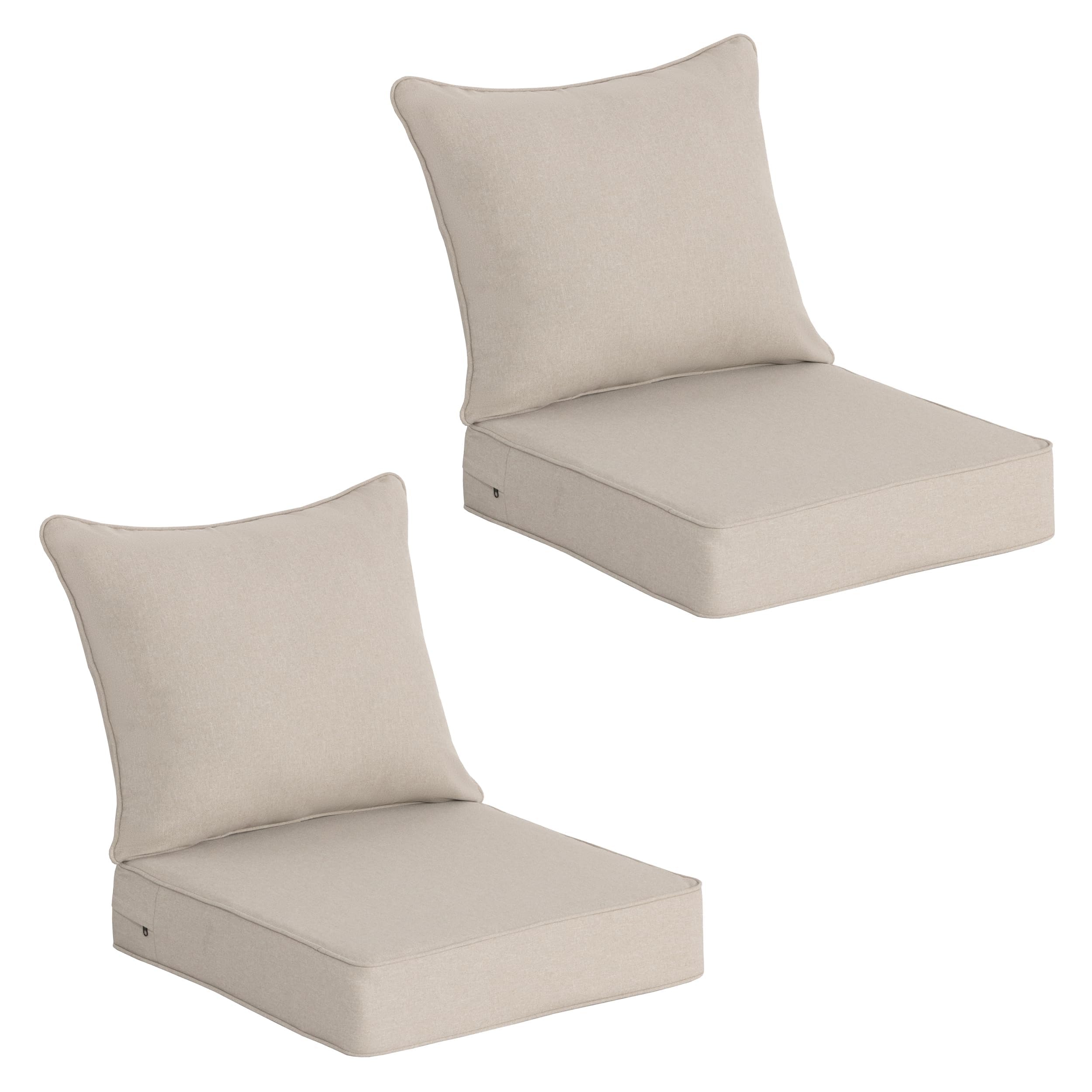 COZYVIDA deep-seat cushions enhance outdoor lounging with plush comfort.