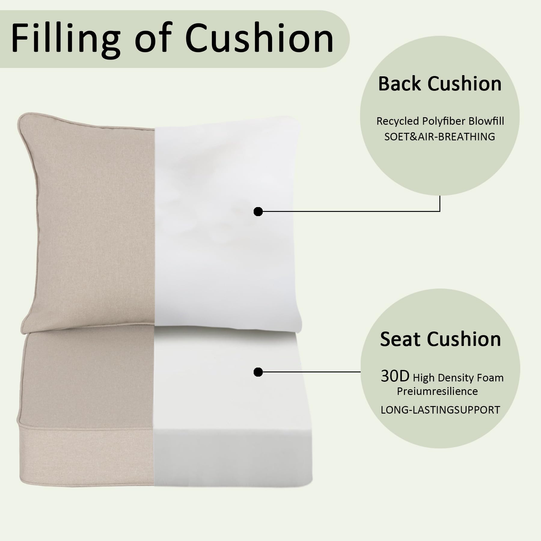 COZYVIDA removable covers enable easy cleaning and refresh.