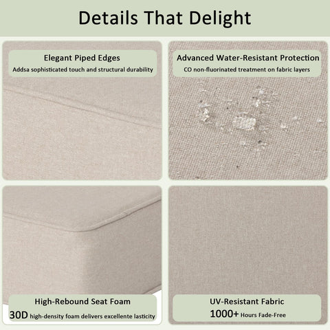 COZYVIDA UV-resistant fabric keeps colors vibrant in sun.