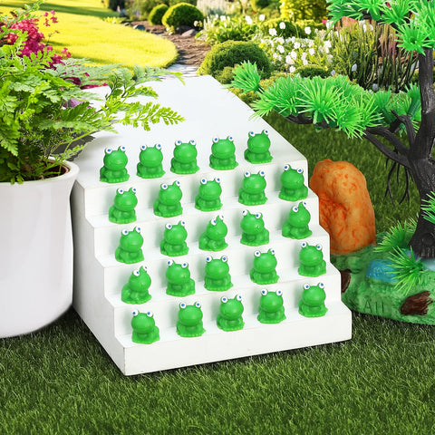 CozyWhimsy resin frog figurines with vivid colors for decor