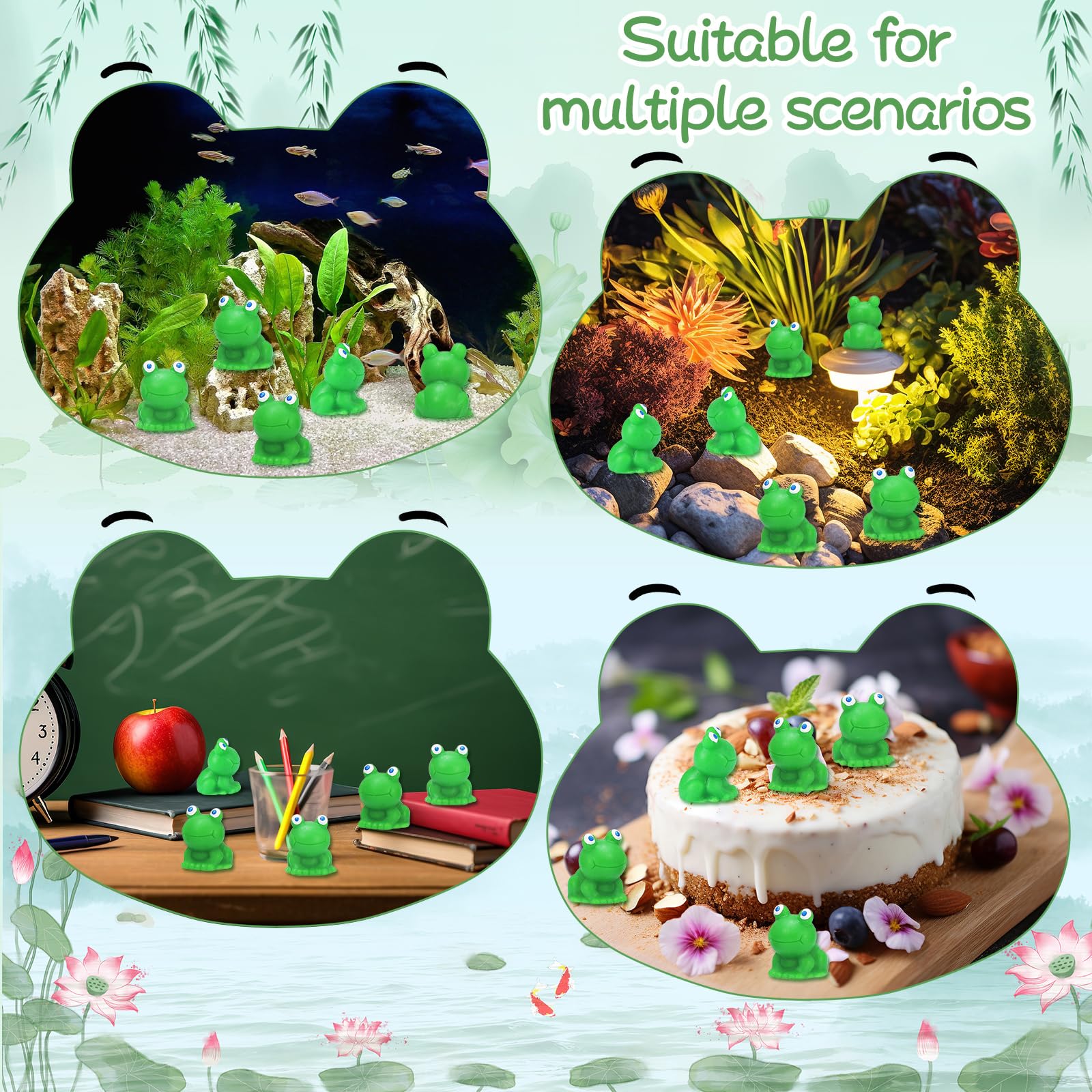 CozyWhimsy 80-piece frog set for DIY garden dioramas