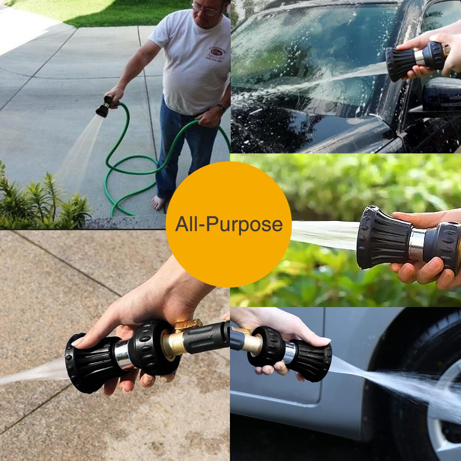 Cyprium leak-proof washer seals ensure a secure hose connection.
