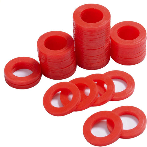 CPWUFIYD silicone washer pack – red gaskets for 3/4 inch hoses, leak prevention.