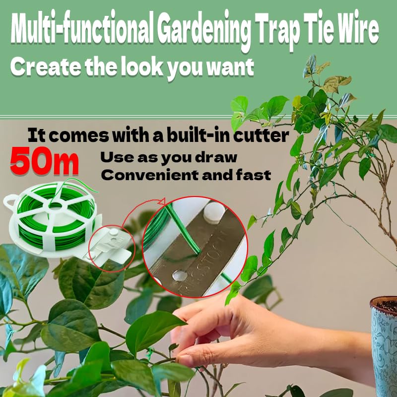 Cpzhlti Bonsai Wire Set in use on a miniature tree for real-world application.