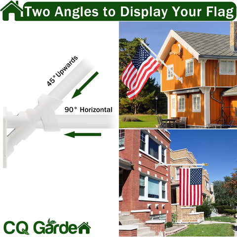 CQ Garden aluminum flag pole holder fits 1.2-1.3-inch diameter flags.