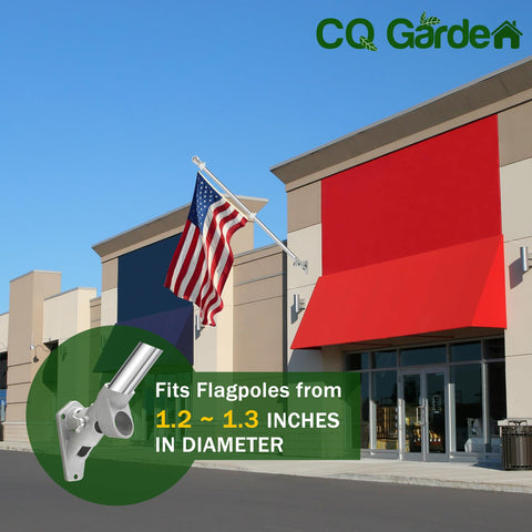 CQ Garden flag pole holder 45-degree display demonstrates versatile mounting for flags.