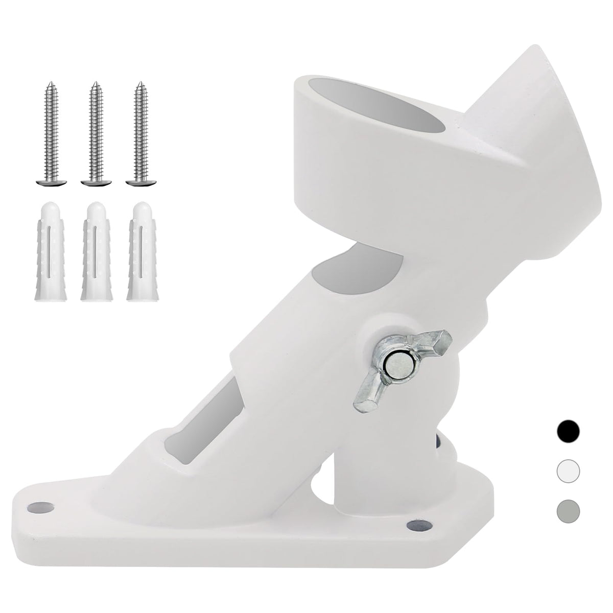 CQ Garden flag pole holder wall mount at 45 degrees for versatile outdoor display.