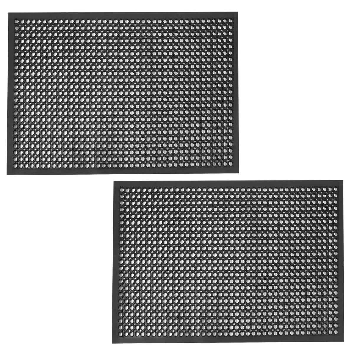 Crablux anti-fatigue outdoor rubber floor mat with drainage holes for safer wet areas