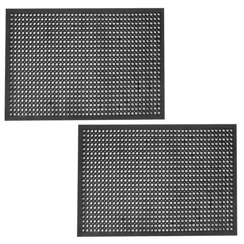 Crablux anti-fatigue outdoor rubber floor mat with drainage holes for safer wet areas