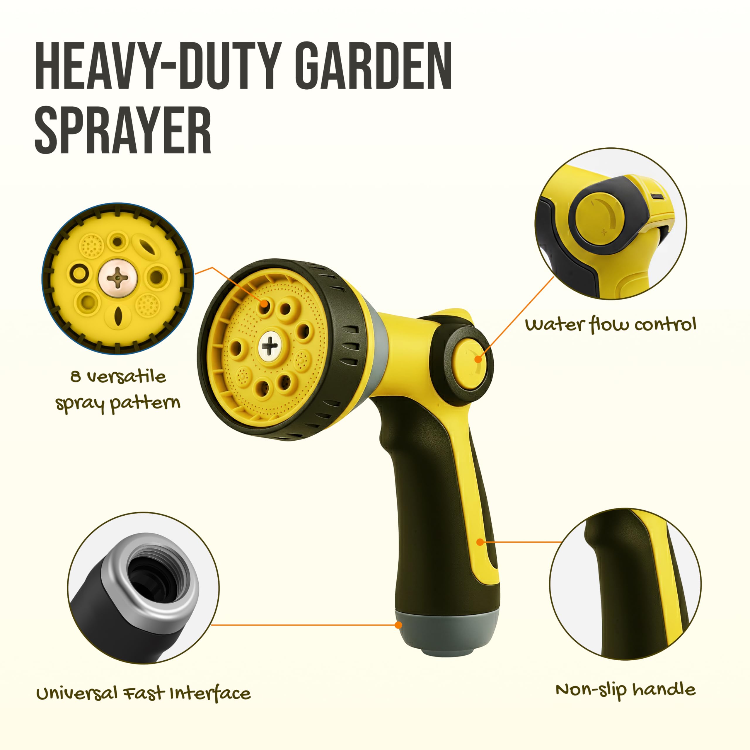 Craft911 nozzle showing thumb-control water flow for comfortable use