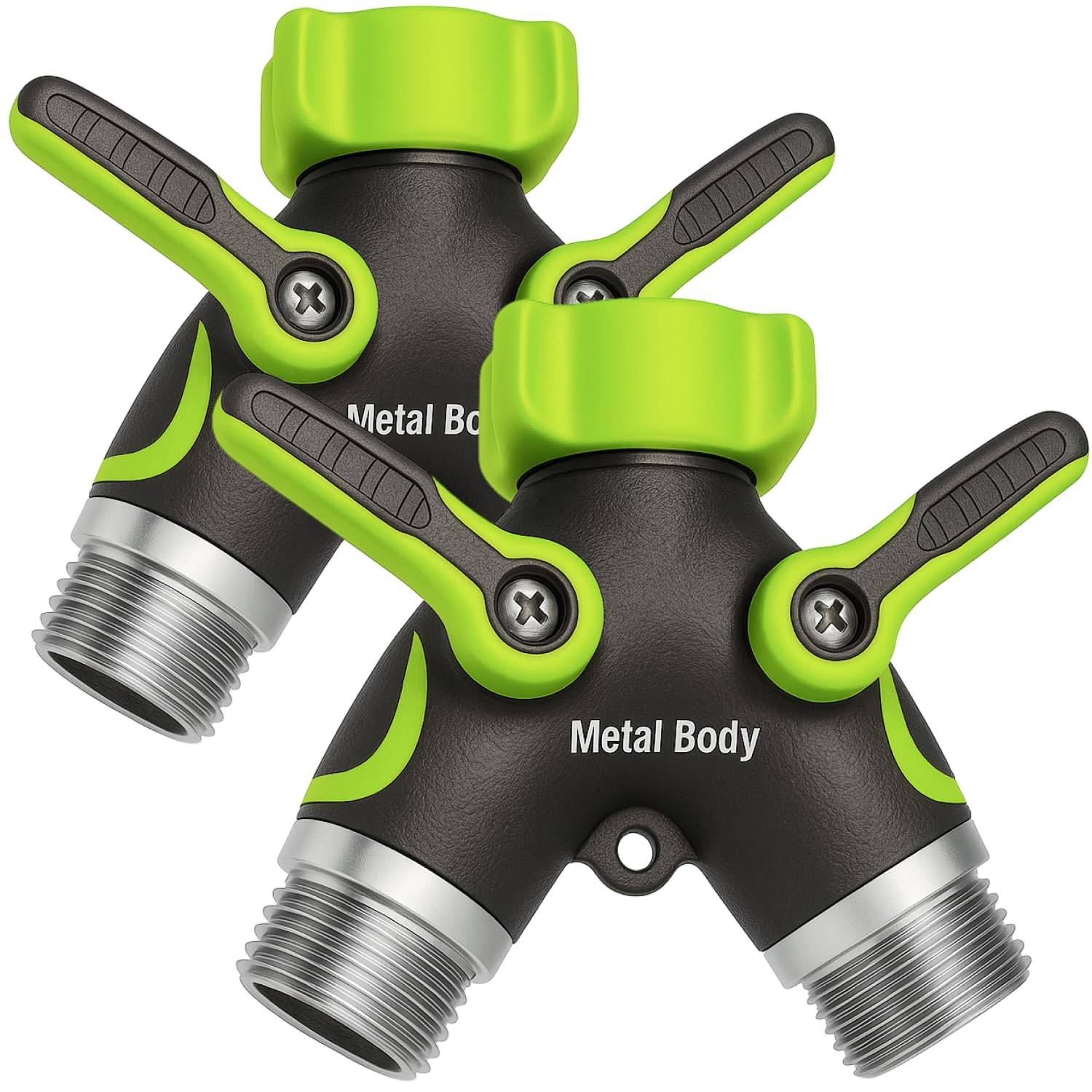 Craft911 garden hose splitter 2-way heavy duty enables dual-flow control for efficient watering.