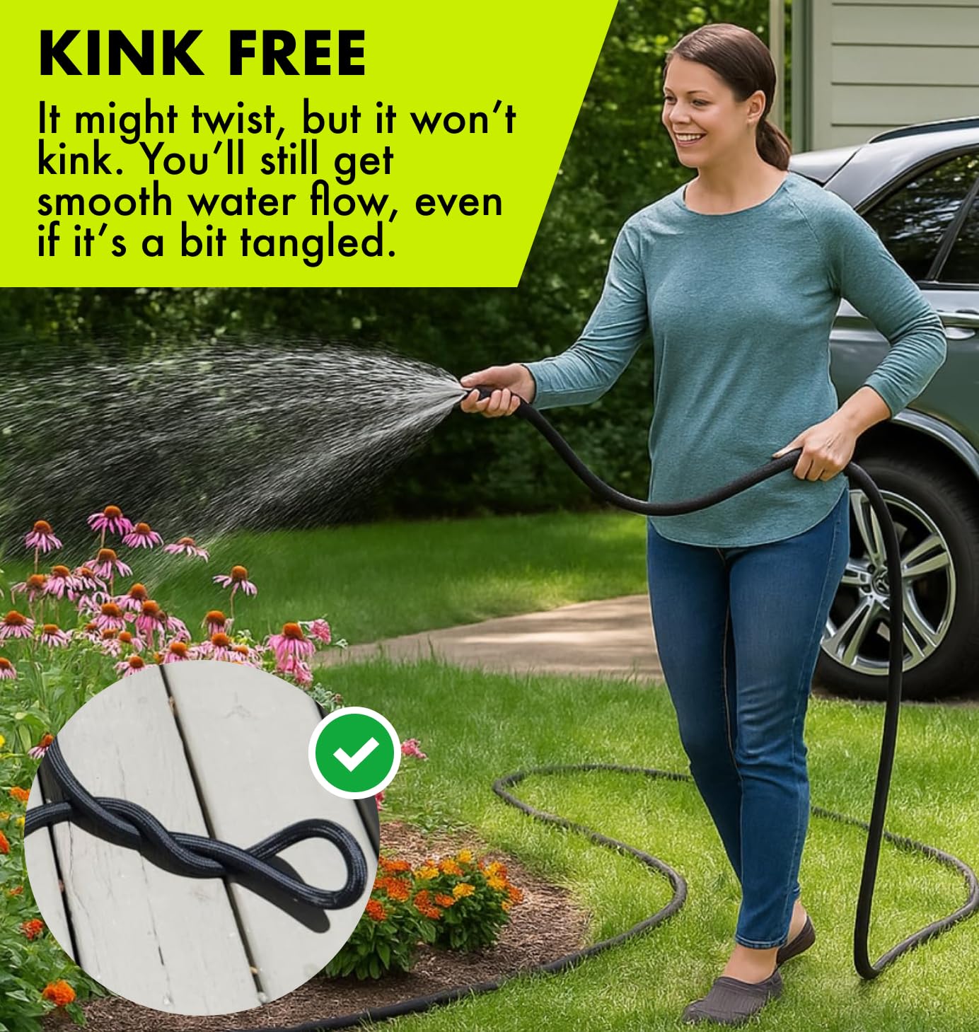 Craft911 GrowIt lightweight hose for effortless transport across the lawn