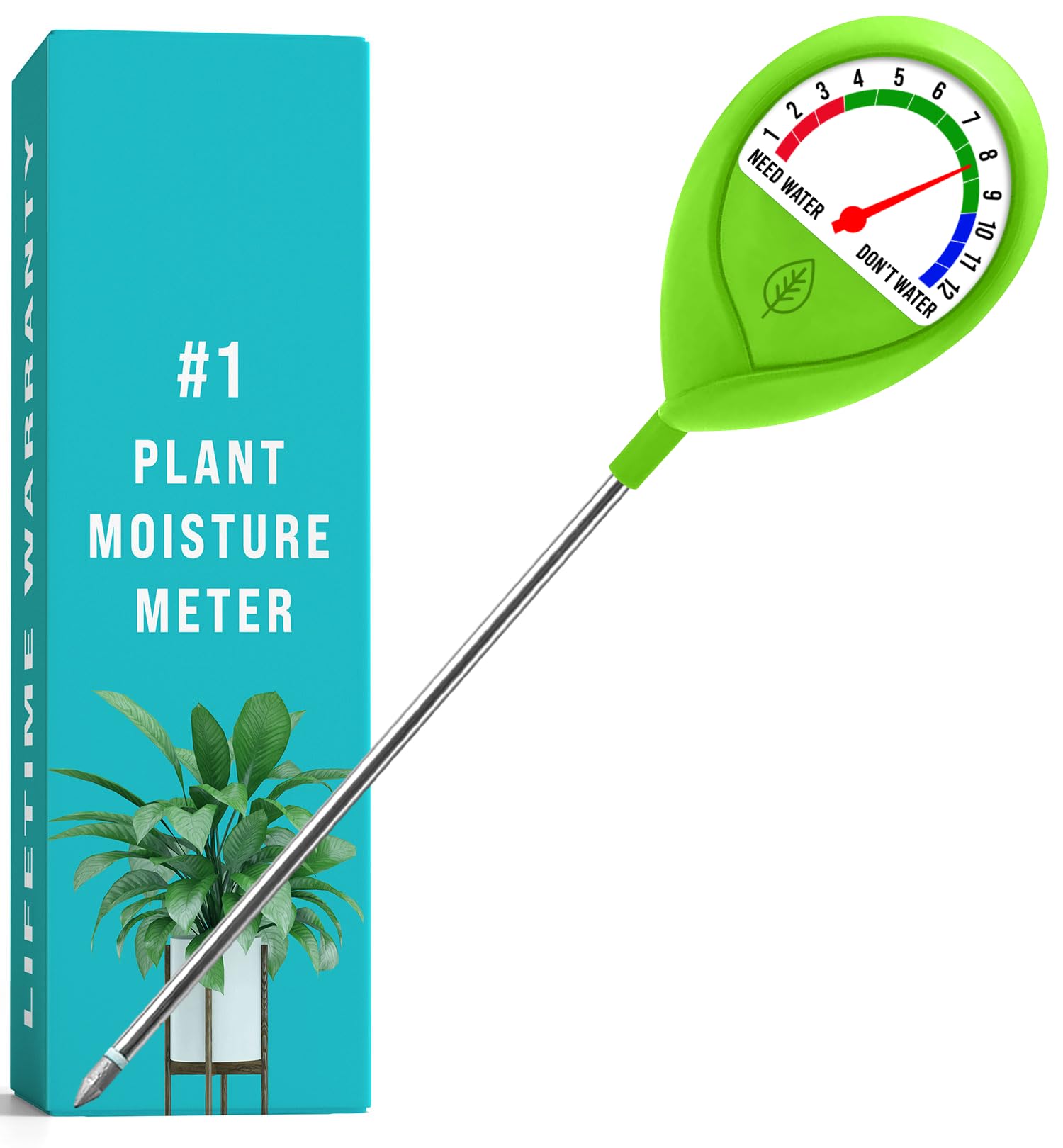 Craft911 GROWIT soil moisture meter front view for easy plant care