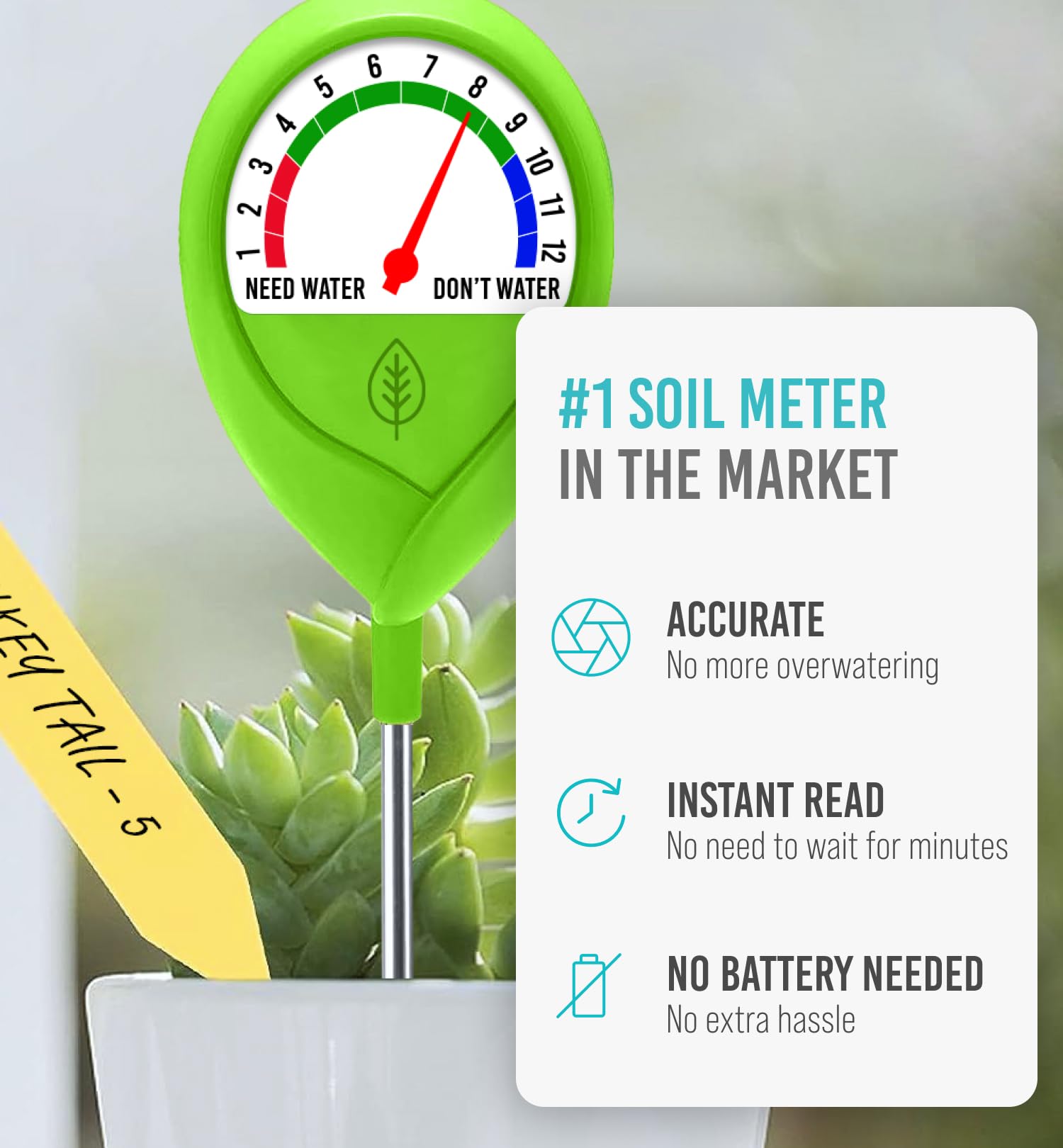 Craft911 GROWIT used in a pot to check soil moisture for roots