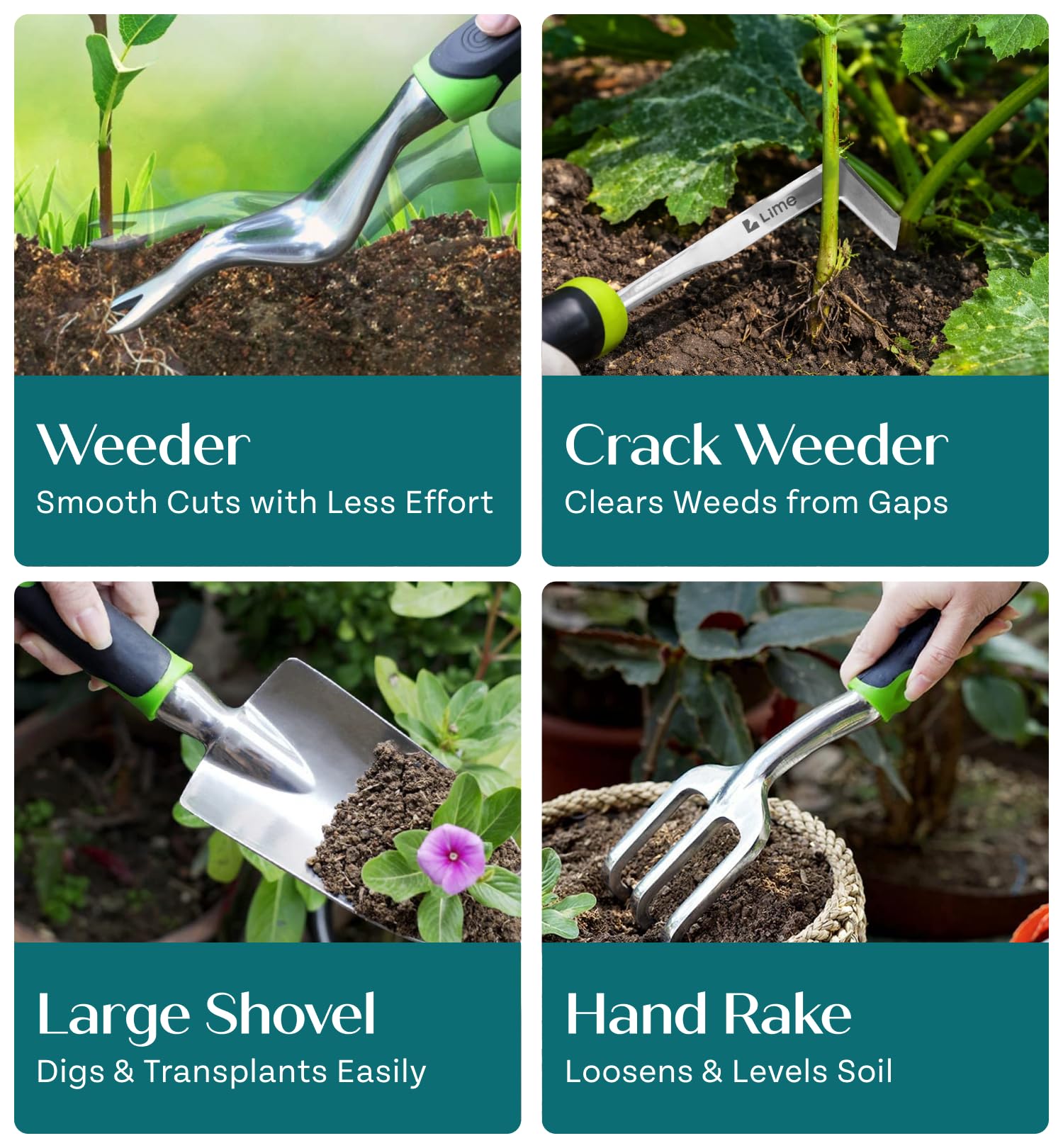 Craft911 hand rake clears debris along bed edges