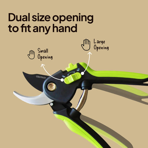Craft911 Lime Bypass Pruning Shears pruning roses in a garden