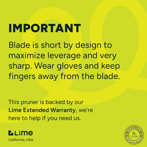 Craft911 Lime Bypass Pruning Shears easy safety lock for secure storage