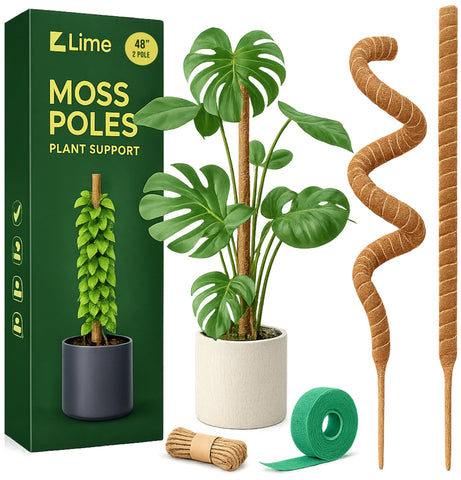 Craft911 moss pole 48-inch bendable core supports climbing plants for vertical growth
