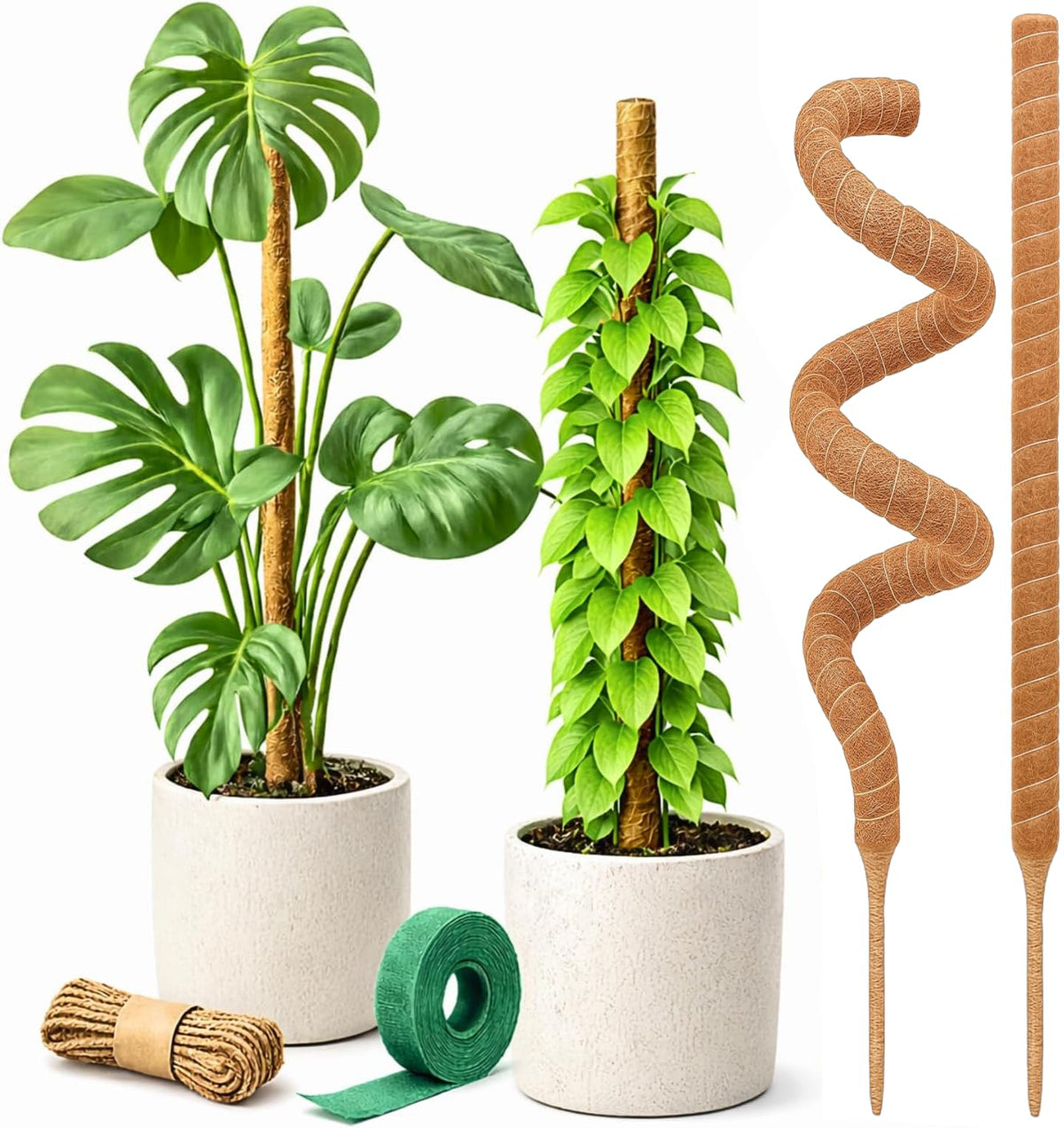 Craft911 moss pole Monstera 28in 2-pack provides sturdy climbing support