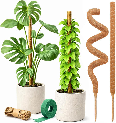Craft911 moss pole Monstera 28in 2-pack provides sturdy climbing support