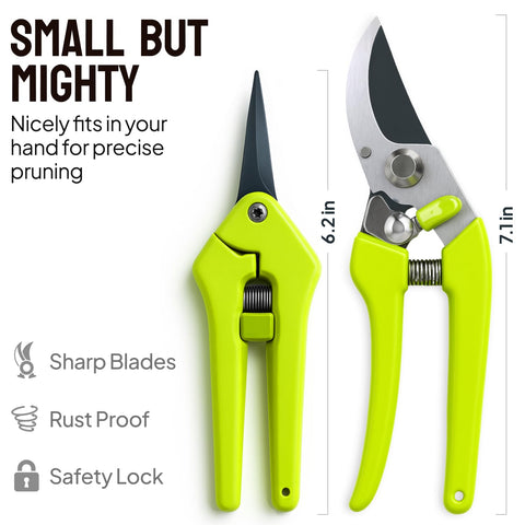 Craft911 pruning shears with stainless steel blade deliver ultra sharp cutting for precise trims.