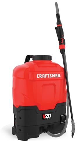 CRAFTSMAN 20V backpack sprayer with padded harness reduces fatigue during long sessions.