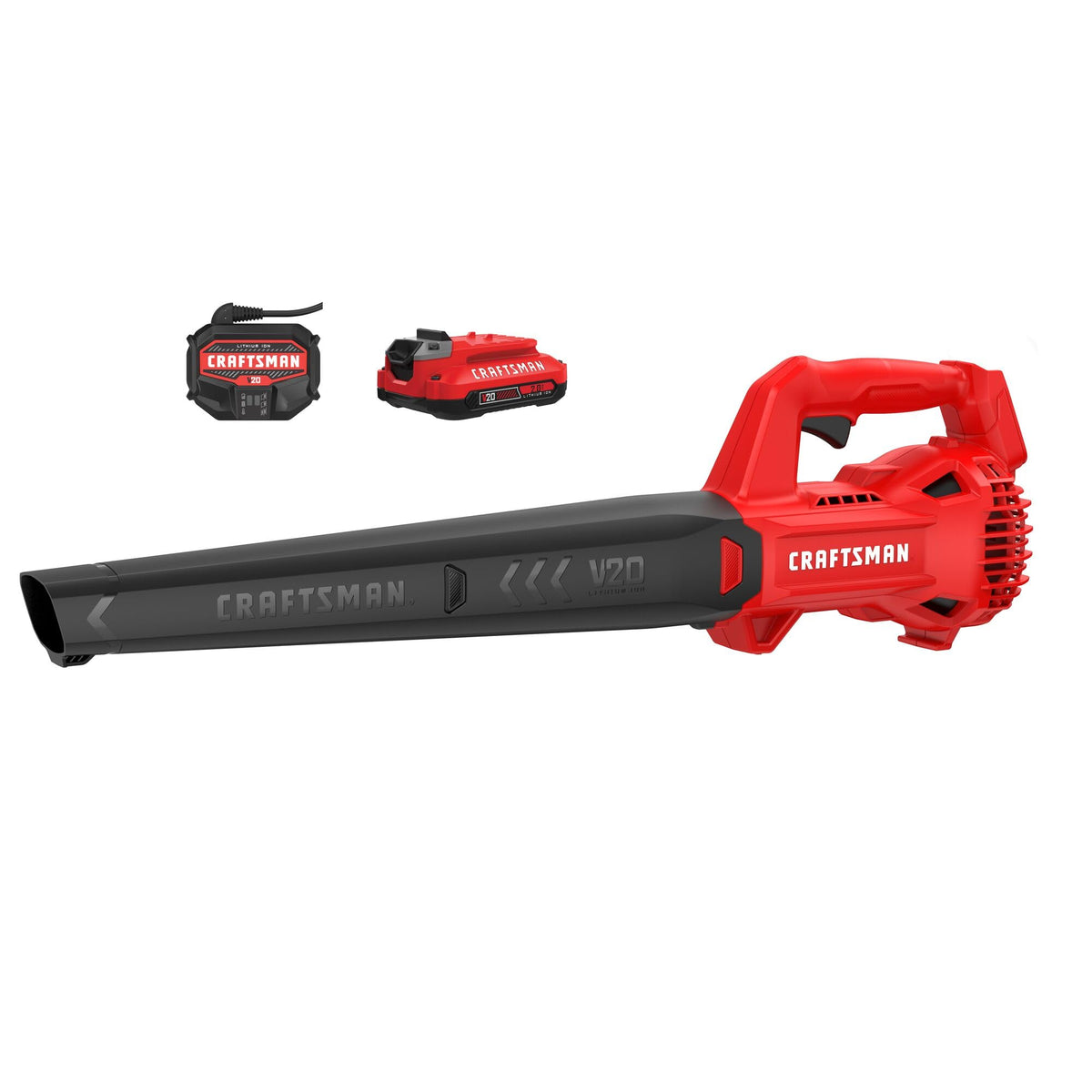 Craftsman 20V cordless blower at 90 MPH for swift debris removal
