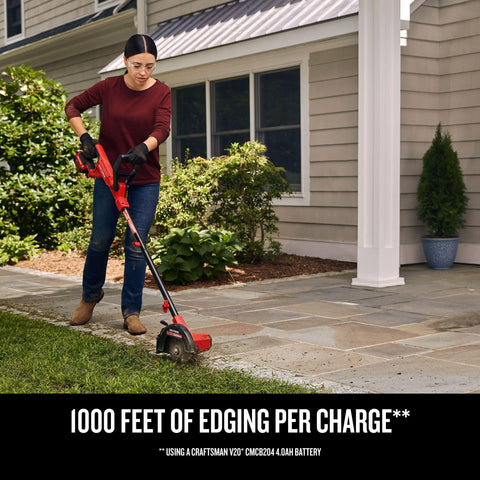 Craftsman 20V Edger four depth settings tailor cut height.