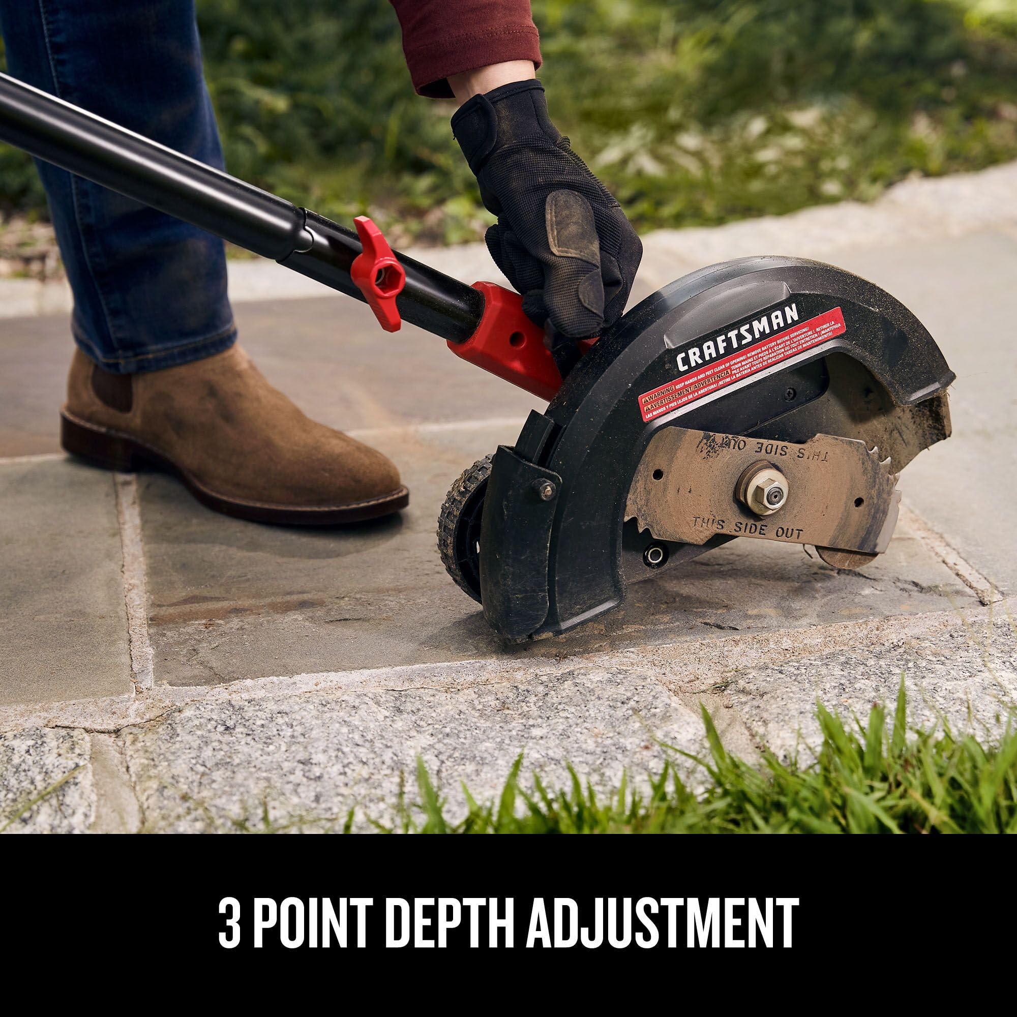 Craftsman 20V Edger lightweight at 8 lbs for easy maneuverability.