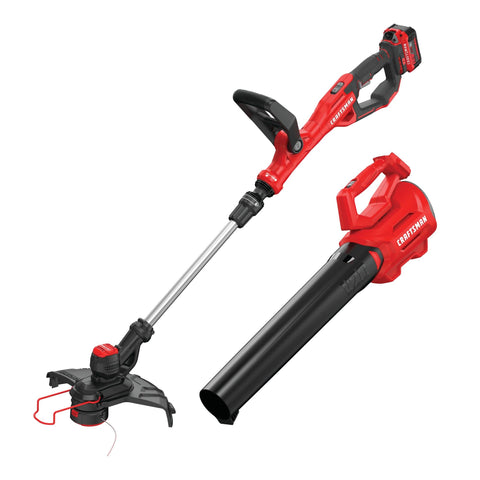 CRAFTSMAN 20V MAX weedwacker with telescoping pole for easy edging and comfort