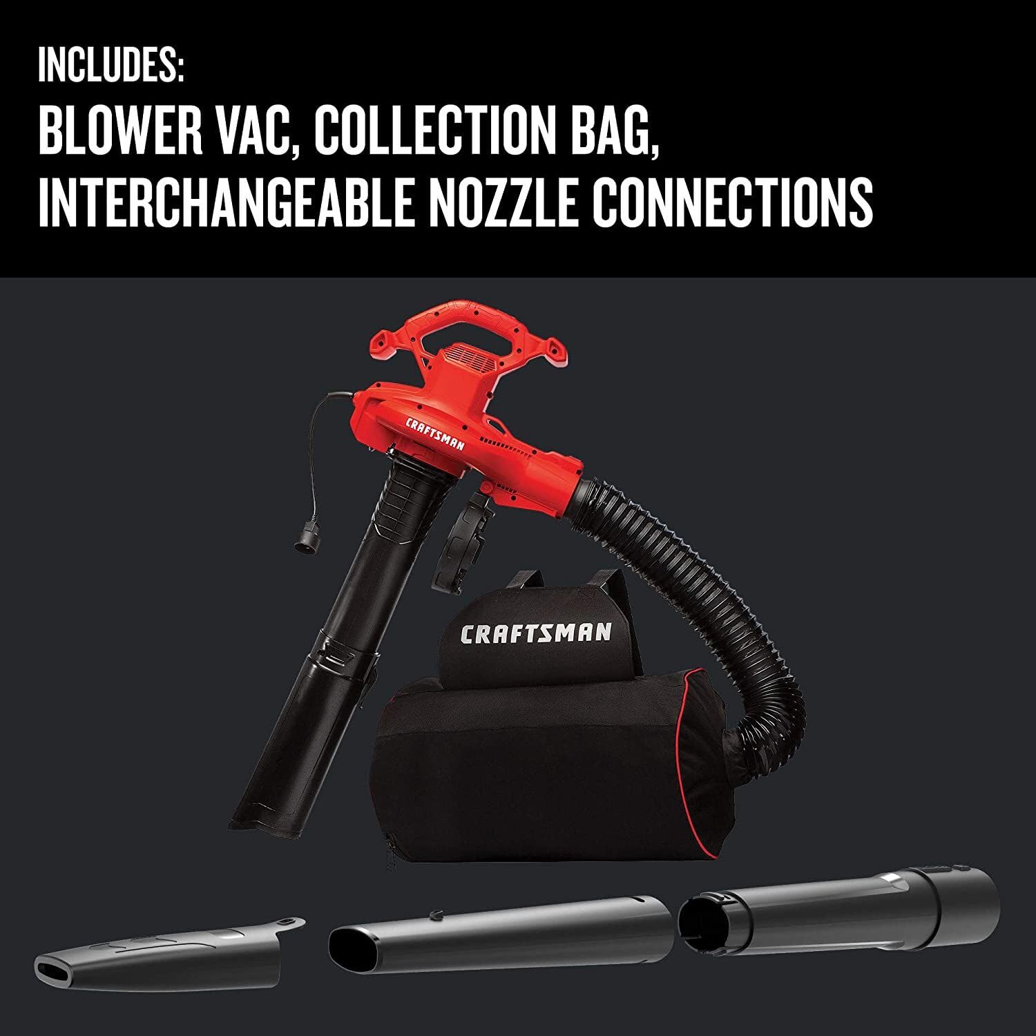 CRAFTSMAN 55L debris bag holds mulched waste securely.