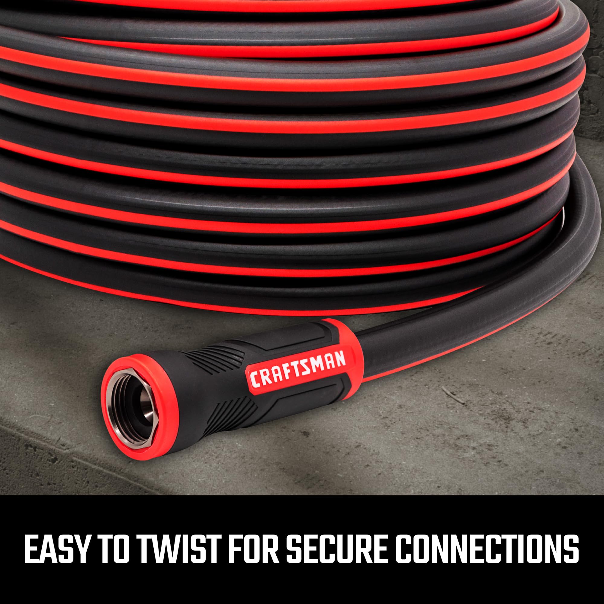 Craftsman anodized aluminum couplings resist crushing for secure connections.