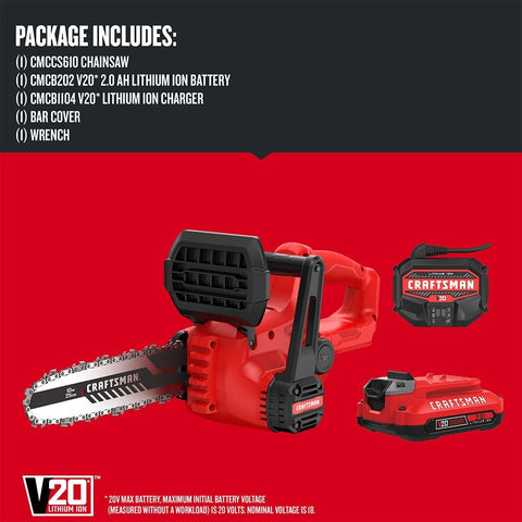 CRAFTSMAN CMCCS610D1 auto-oiling keeps the chain lubricated