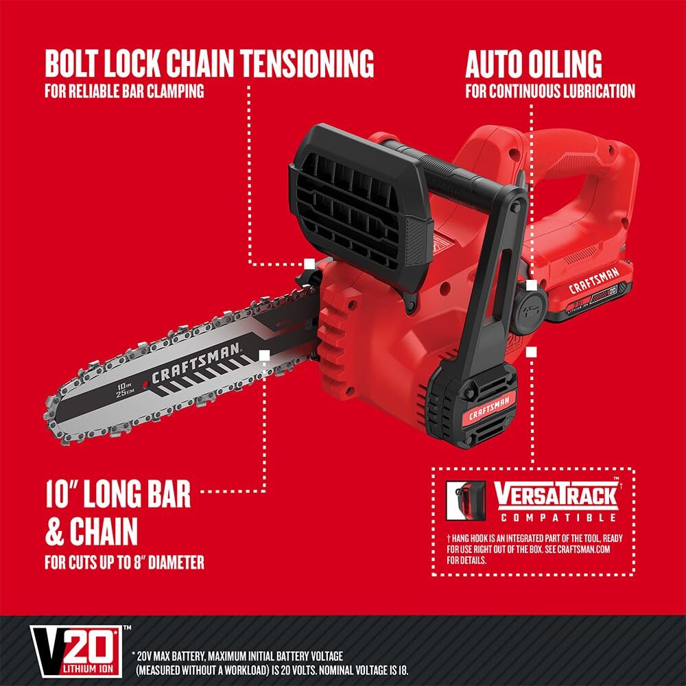 CRAFTSMAN CMCCS610D1 battery in use powering cordless cuts