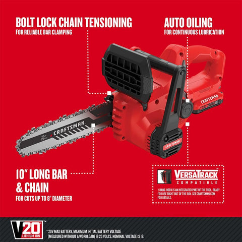 CRAFTSMAN CMCCS610D1 battery in use powering cordless cuts