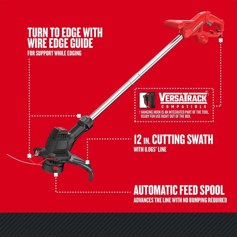 Craftsman CMEST900 automatic feed spool reduces stops during trimming