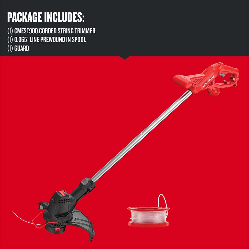 Craftsman CMEST900 edger edge guide helps achieve clean, precise borders