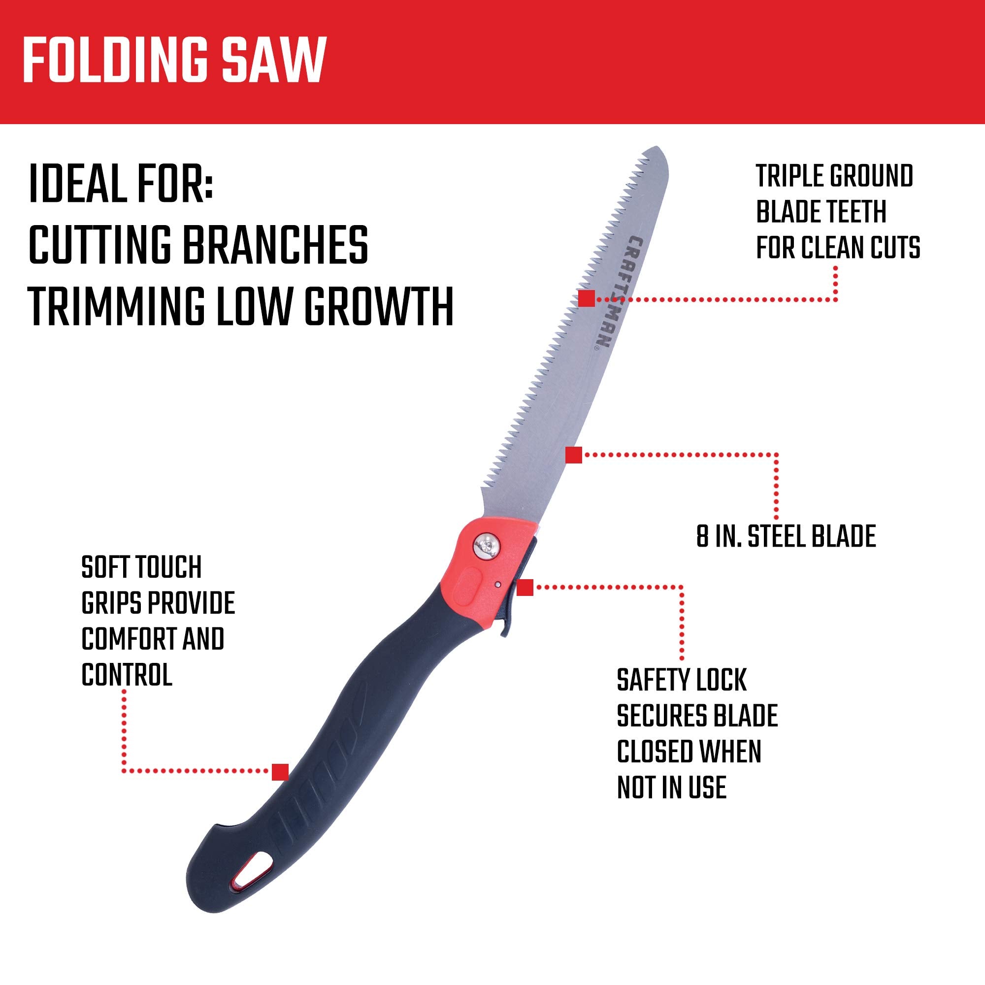 Craftsman CMXMKIT0170 pruning set overview in a workshop