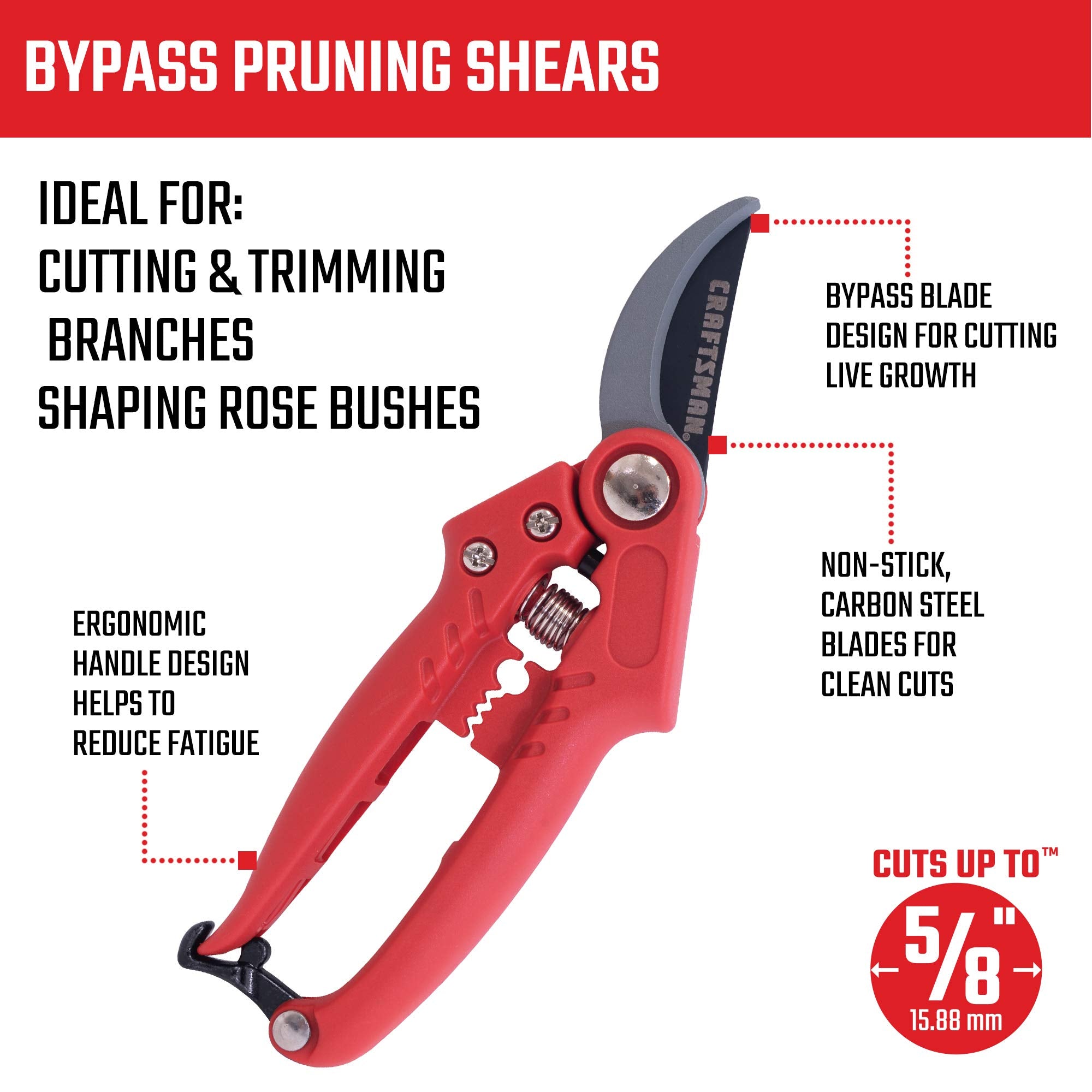 Craftsman CMXMKIT0170 soft grip handles enhance comfort during pruning