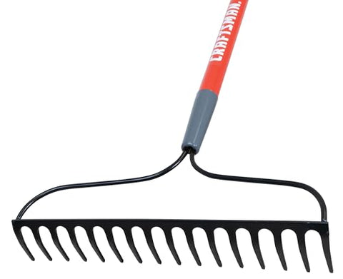 Craftsman cushioned-end-grip bow rake designed for extended outdoor work.