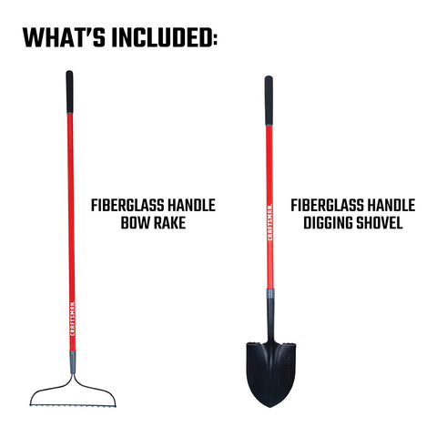 Craftsman digging shovel features a secure step for stable foot placement.
